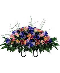Casket Saddle for Stone or Ground Cemetery Flowers