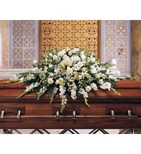 White Angelic Casket Spray