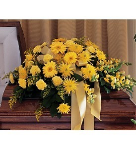 Golden Garden Casket Spray