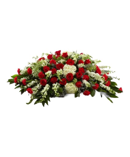 Casket Spray - Red Roses 