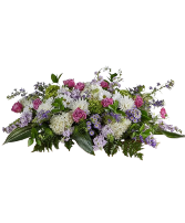 Casket Spray - Purple & White  