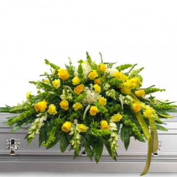 Casket Yellow  in Whittier, CA | Rosemantico Flowers
