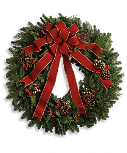 Classic Holiday Fresh Wreath  