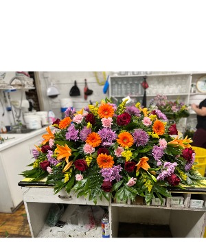 cassket spray arrangement Flower Arrangement
