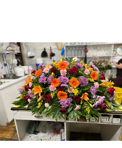 cassket spray arrangement Flower Arrangement