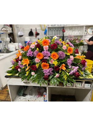 cassket spray arrangement Flower Arrangement