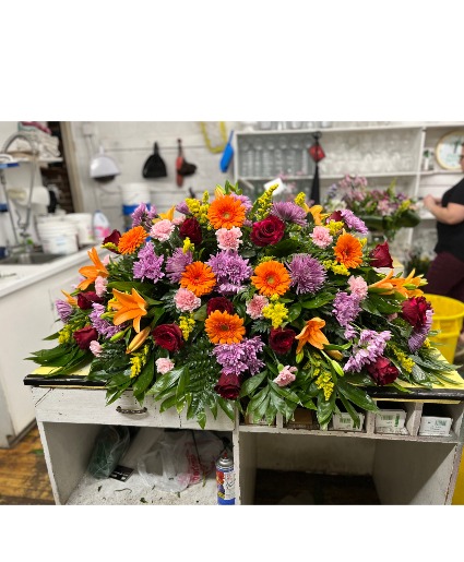 cassket spray arrangement Flower Arrangement
