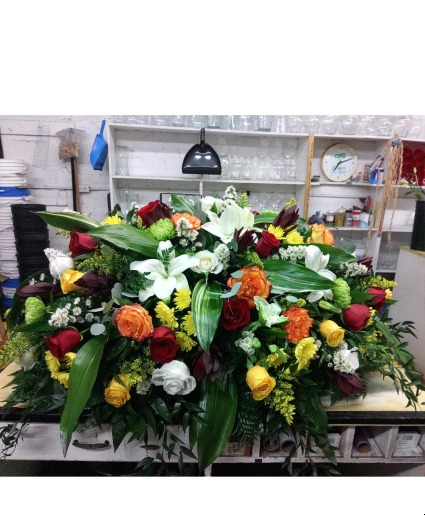 cassket spray arrangement Flower Arrangement