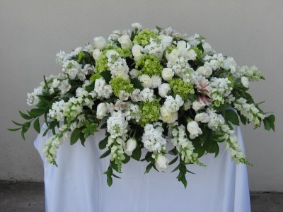 CC8 White and green Casket cover