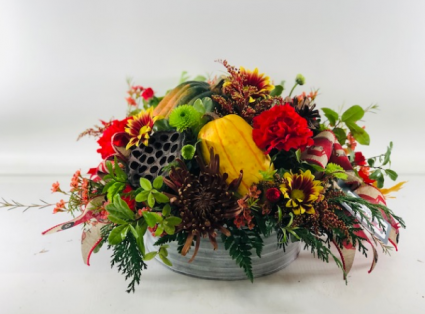 Celebrate Tablescape Container Arrangement