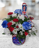 Celebrate The Red White and Blue FHF-FJ2 Fresh Flower Keepsake (Local Delivery Only)