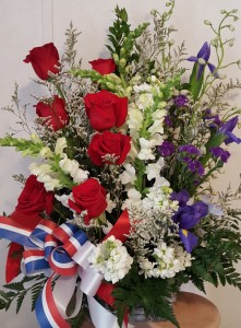 Celebrate the Red, White and Blue Fresh flowers
