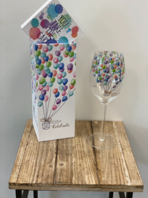 Celebrate Wine Glass and Gift Box 