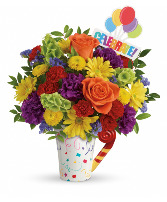 Celebrate You Bouquet T601-7A Teleflora Birthday Mug in Hesperia, California | ACACIA'S COUNTRY FLORIST