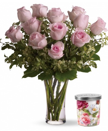 CELEBRATE With Our Candle and Roses Set in Arlington, TX | Wilsons In Bloom Florist