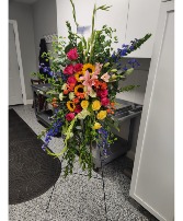 Celebration in color Easel standing spray
