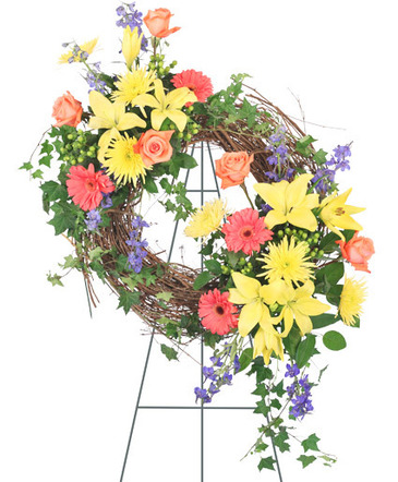Celebration of Life Standing Spray in Sonora, CA | SONORA FLORIST AND GIFTS