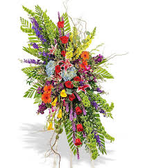 CELEBRATION OF LIFE STANDING SPRAY STANDING FUNERAL PC ON A 6' STAND