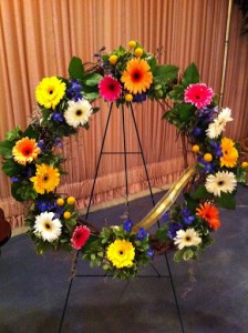 Celebration of Life Wreath with Gerbera Daisies