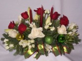 CELESTIAL EMERALD CLASSICS CENTERPIECES Christmas Centerpiece Arrangements - AMAPOLA BLOSSOMS Prince George BC. Christmas Candle Centerpieces,
