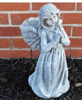 Cement angel planter Cement angel planter can be sold with a plant or fresh in the basket.