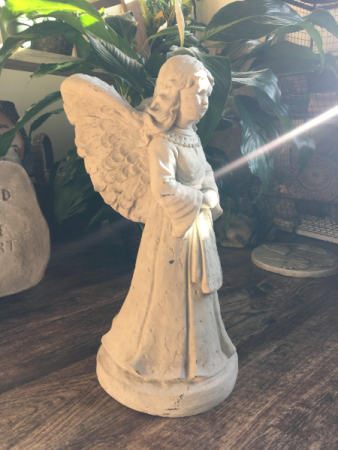 CEMENT ANGEL PLANTER SYMPATHY ARRANGEMENT/GIFT/HOME