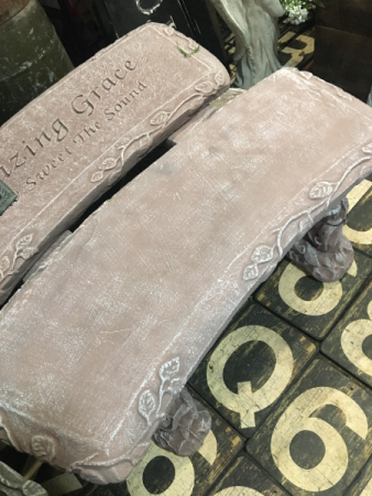 CEMENT GARDEN BENCH HOME DECOR