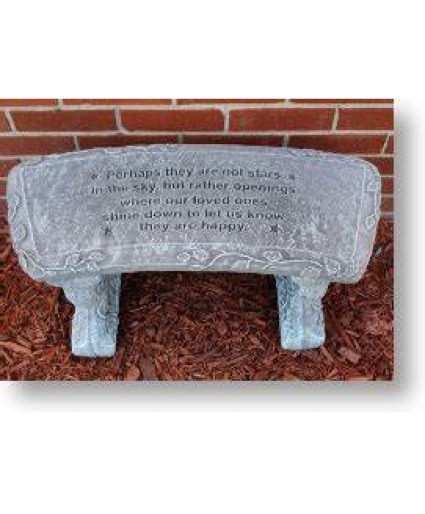 Cement Garden Benches Variety of sentiments available