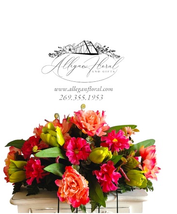 Cemetary Saddle Memorial Silks in Allegan, MI | Allegan Floral and Gifts