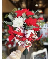 Cemetery Christmas side vase 