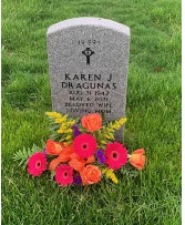 Bright Memorial Arrangement  Fresh Cemetery 