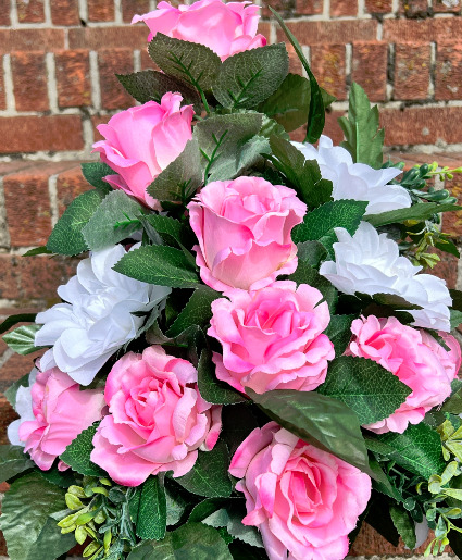 Cemetery Vase Insert Silk Outdoor Flowers