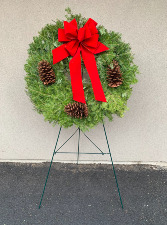 Cemetery Wreath on Stand 