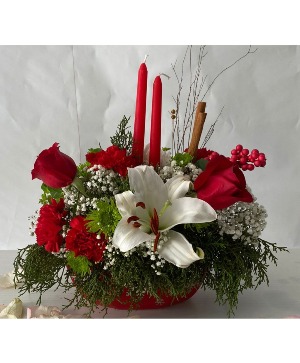 CENTER PIECE EN BOWL RED CENTER PIECE
