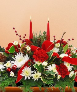 Centerpiece 2 Taper Candles  in Rapid City, SD | Flowers By LeRoy