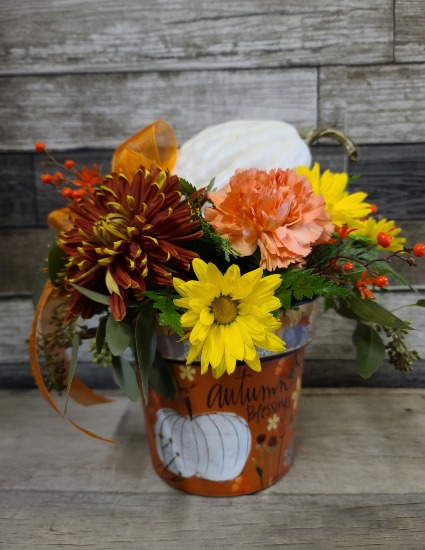Centerpiece Autumn Blessings Fresh Flower Arrangement