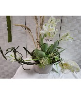 Centerpiece  Beautiful white silk centerpiece 