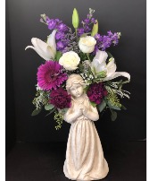 Ceramic Angel Fresh Arrangement
