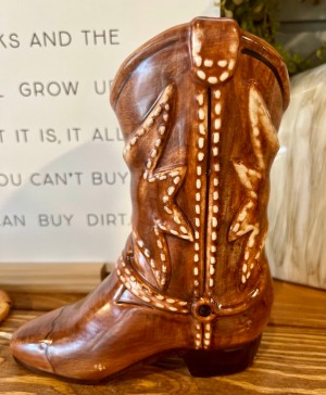 Ceramic boot ceramic vase