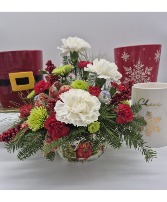 Ceramic Container Special  Floral Bouquet