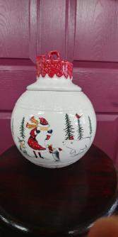 Ceramic cookie jar Santa theme Cookie Jar