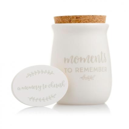 Ceramic Gratitude Blessings Jar & Memory Notecards 