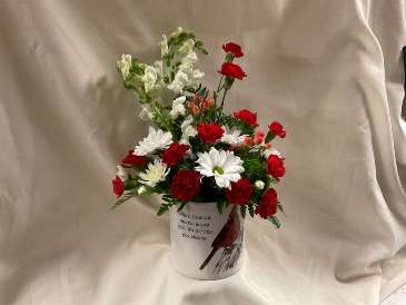 Ceramic keepsake cardinals  Fresh flowers in keepsake in Fairfield, OH | NOVACK-SCHAFER FLORIST