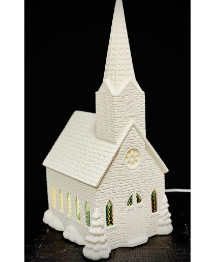 Ceramic Lighted Church Sympathy