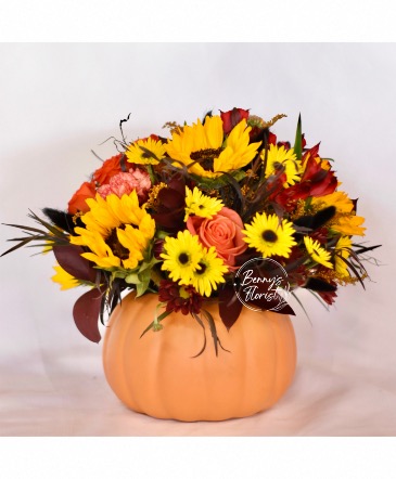 Ceramic  Orange Pumpkin  in Chehalis, WA | BENNY'S FLORIST & GREENHOUSE