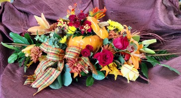 Ceramic Pumpkin Centerpiece Floral Centerpiece in San Antonio, TX | FLOWERS BY GRACE