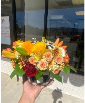 Ceramic Pumpkin with fall colors 