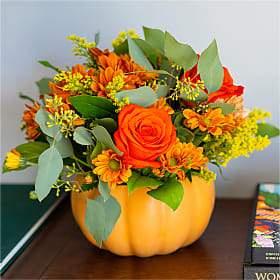 ceramic pumpkin with lid Fall