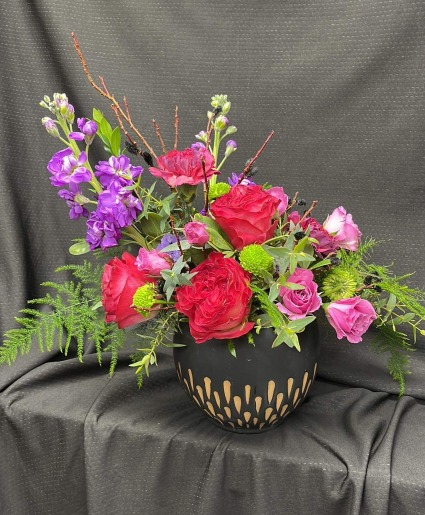 Ceramic rose Planter Arrangement