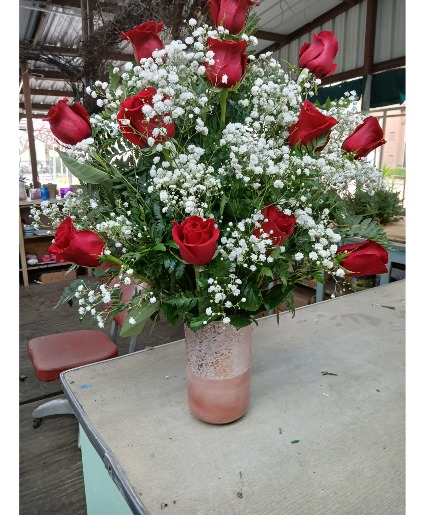 Ceramic roses One dozen roses in beautiful  ceramic   vase